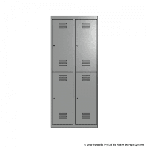 Grey 2 Door Locker 1800H x 375W x 450D Bank of 2