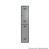 Grey 2 Door Locker 1800H x 375W x 450D Single