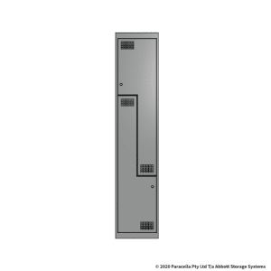 Grey 2 Door Stepped Locker 1800H x 375W x 450D Single