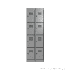 Grey 4 Door Locker 1800H x 300W x 450D Bank of 2