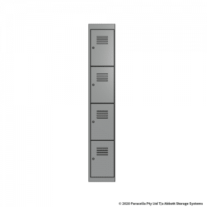 Grey 4 Door Locker 1800H x 300W x 450D Single