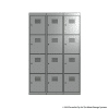 Grey 4 Door Locker 1800H x 375W x 450D Bank of 3