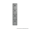 Grey 4 Door Locker 1800H x 375W x 450D Single