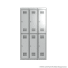 White 2 Door Locker 1800H x 300W x 450D Bank of 3