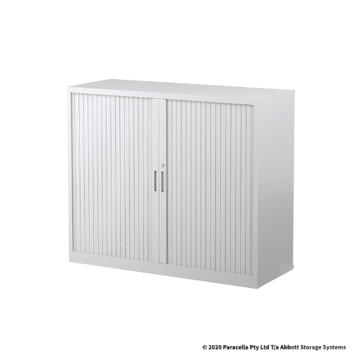 Tambour Door Cabinet 1020H x 1200W x 500D White