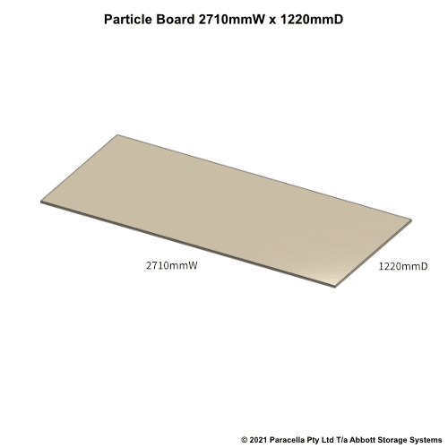 PR45830 - 18mm Shelf Board 2710mmW x 1220mmD - Dimensions