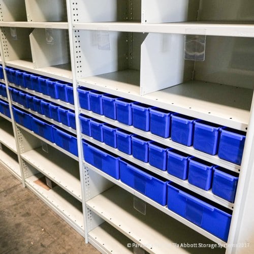 Rolled Upright Shelving Parts Trays